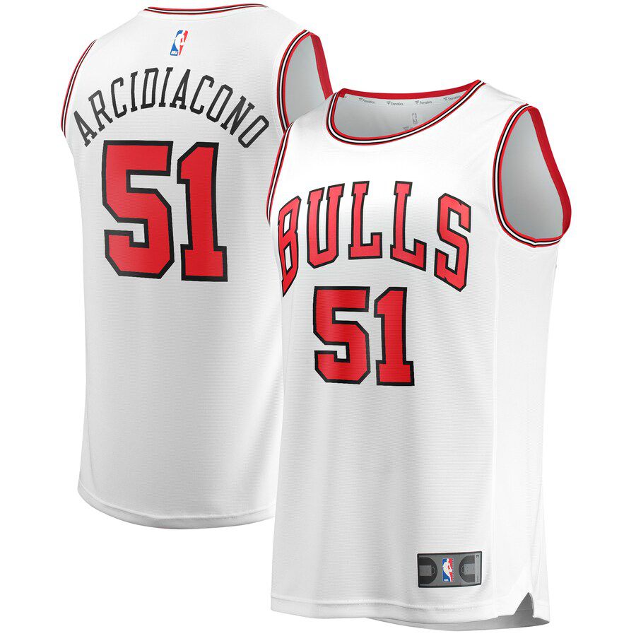 Men Chicago Bulls #51 Ryan Arcidiacono Fanatics Branded White Fast Break Player Team NBA Jersey